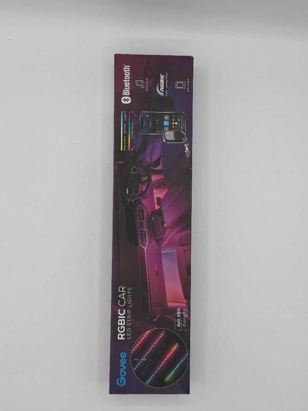 Govee RGBIC Car LED Strip Lights H6119 Bluetooth App Control New Sealed
